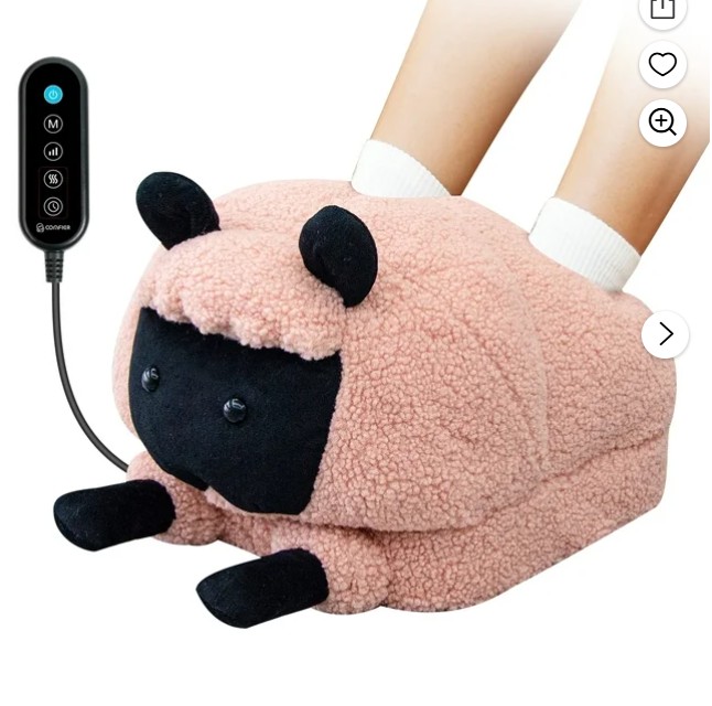 [Clearance] Shiatsu Foot Massager with Heat, Animal Foot Warmer for Tired Blood Circulation, Gifts