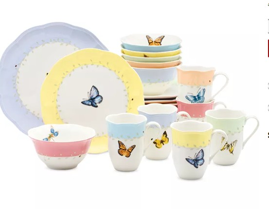 Butterfly Meadow Color 24 Pc. Dinnerware Set, Service for 6 Macy’s Exclusive
