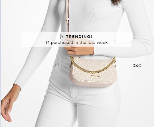 Michael Kors Outlet Carmela Small Signature Logo Convertible Crossbody Bag