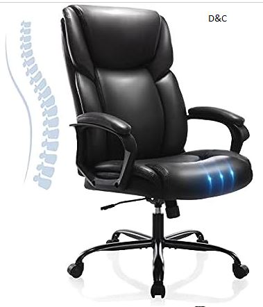 ZUNMOS Executive Office Desk Chair, Black