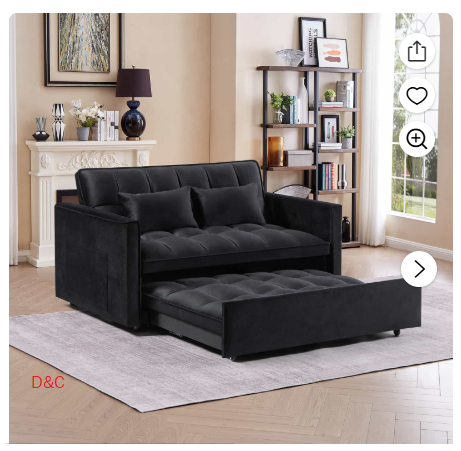 GIANNA Mid-Century Modern Wooden TV Stand for 55-60” TVs, 2 Storage Cabinets, Adjustable Shelf, Cable Management, Sturdy Legs, Easy Assembly, Rust Brown