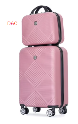 Tripcomp Luggage Sets 2 Piece Suitcase Set (14/20/)Hardside Suitcase with Spinner Wheels Lightweight Carry On Luggage(Pink)