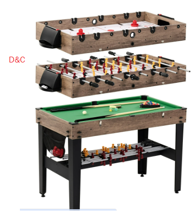 48″ 3-in-1 Multi Game, Pool Table, Air Hockey, Foosball Table, by MD Sports