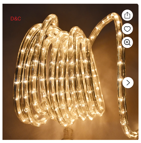 Mainstays 18 Foot PVC Linkable Incandescent Flexible Outdoor Rope Light