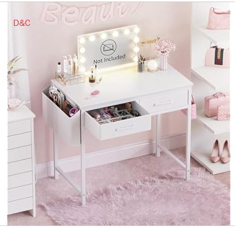 Halter L Shaped Desk – Modern Home Office Corner Desk for Small Spaces with Monitor Shelf, Brown, 59 Inches