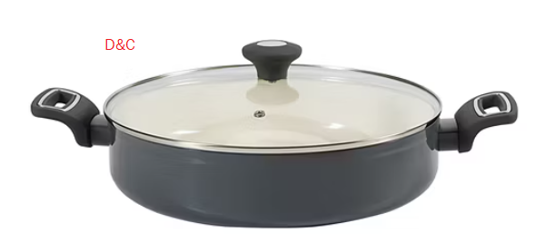 Martha Stewart Ceramic Non-Stick 12″ Everyday Pan with Lid