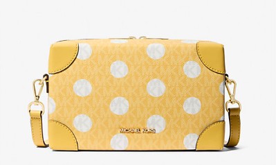 Jeanie Small Polka Dot Signature Logo Trunk Crossbody Bag