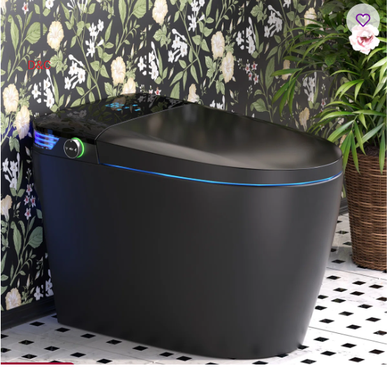 Bcan Black Smart Toilet With Advance Bidet And Auto-open Lid, Soft-closing Heat Seat, Tankless Auto Dual Flush, Massage Clean, Warm Wash/dryer, Remote Control MTU5BK