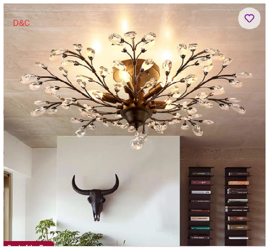 Dybdal 30 inch Black 5 Light Dimmable Flush Mount Chandelier