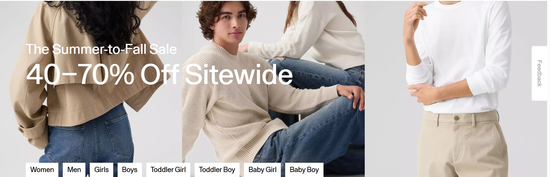 GAP Sale! 40 – 70% Off Sitewide!! Hurry Up!