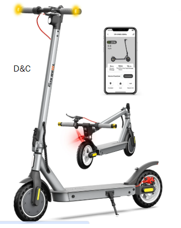 5TH WHEEL W09S 350W Electric Scooter with Turn Signal, 8.5” Solid Tires, 18mph & 20Miles Range, Folding Commuting E-Scooter for Adults with APP Control