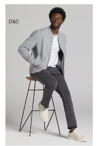 Modern Fit Mini Check Bomber Jacket