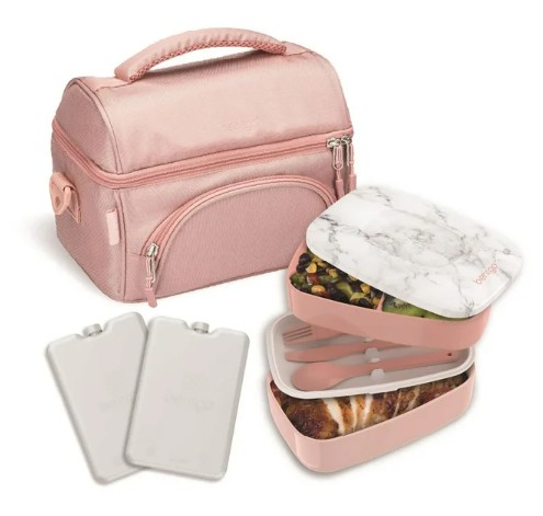 Bentgo 4-Piece Deluxe Set With Insulated Lunch Bag, Ice Packs & Bento Classic