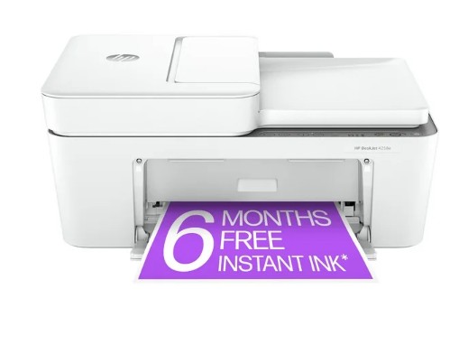 HP DeskJet 4258e Wireless All-in-One Inkjet Printer, 6 Months Instant Ink with HP+