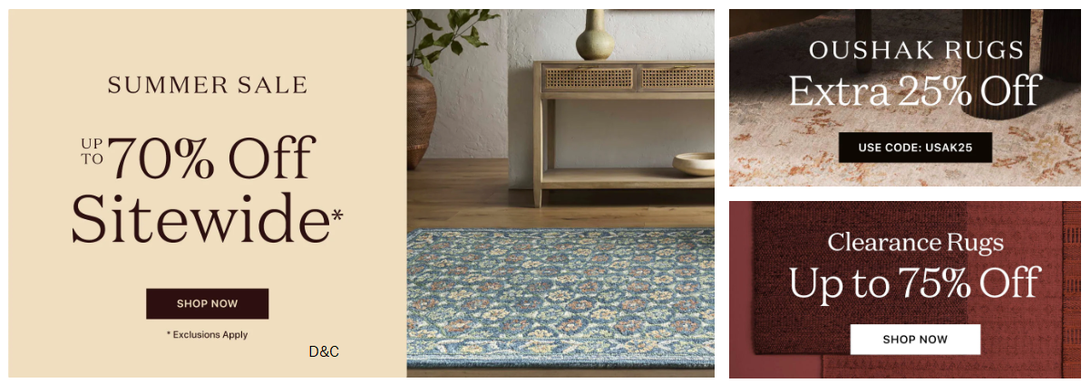 Boutique Rugs up to 70% off Sitewide