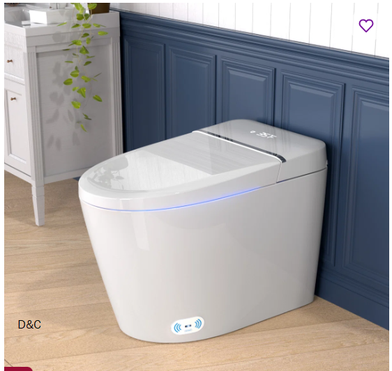 Bcan Smart Toilet With Advance Auto Open/Close Lid/Seat, Tankless Multiple Massage Bidet Modes, 1.28 Gallons Auto Flush, Heat Seat, Warm Wash/Dryer, Soft Closing, Pre-Wetting, Remote Control And Foot Sensing, SMT03