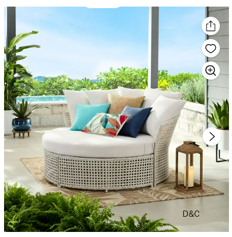 Mainstays Tuscany RIdge Outdoor Daybed – White with Cream