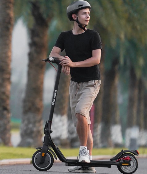 5TH WHEEL W16S 300W Electric Scooter with Turn Signal, 8.5” Solid Tires, 18mph & 12Miles Range, Folding Commuting E-Scooter for Adults with APP Control
