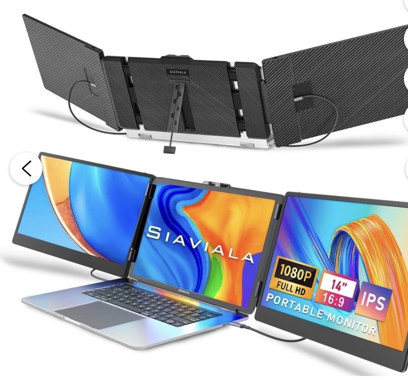 14″ IPS Triple Portable Monitor for laptops