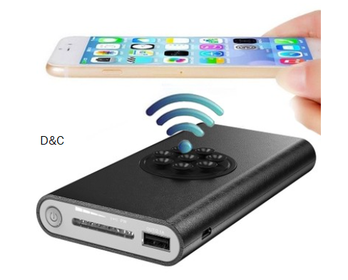 10000mAh Qi Wireless Power Bank B Portable Charger W/ Silicone Suction Cup