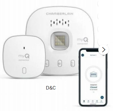 Chamberlain myQ-G0401 Wi-Fi Smartphone Garage Door Opener Control – Wireless Garage Hub and Sensor with Wi-Fi & Bluetooth – Smartphone Controlled
