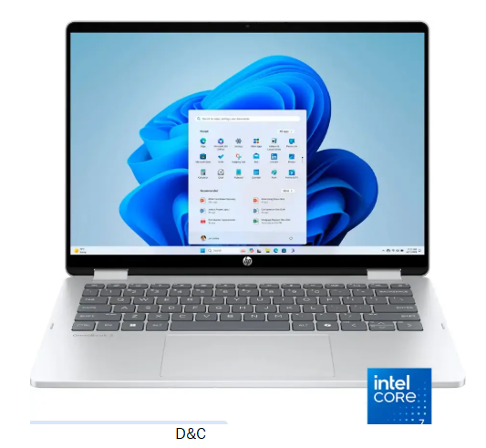 HP – OmniBook 5 Flip 2-in-1 14″ 2K Touch-Screen Laptop – Intel Core 7 – 16GB Memory – 512GB SSD – Glacier Silver