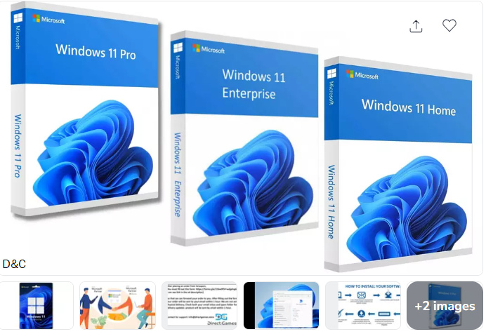 Windows 11 Home, Pro, or Enterprise Lifetime Activation Key w/Digital Download