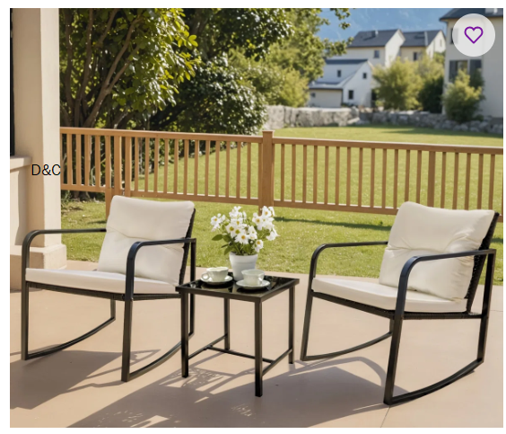 Beauman Metal 2 – Person Rocking Seating Group with Cushions