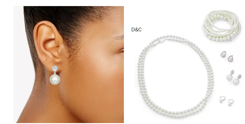 Napier Silver Tone Drop Earrings