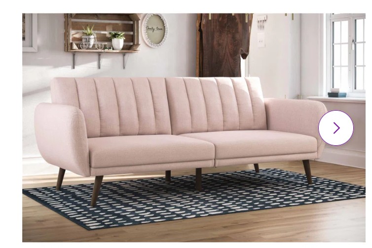 Unia Twin 71” Convertible Futon Sofa