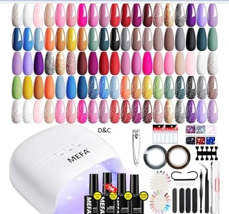 MEFA Gel Nail Polish Kit with U V Light All Seasons Rosemary