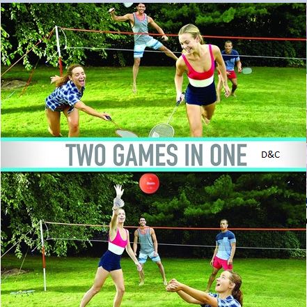 Franklin Sports Volleyball + Badminton Combo Set (Starter)