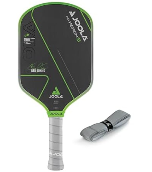 JOOLA Ben Johns Hyperion 3 16mm Pickleball Paddle with 1 Replacement Grip – Elongated Aero Curve Shape for Swing Speed – Patent Pending Propulsion Core – Carbon Fiber Pickleball Paddle