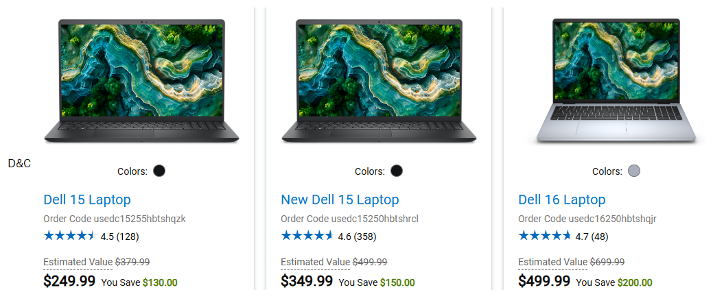 Dell Deals on laptops