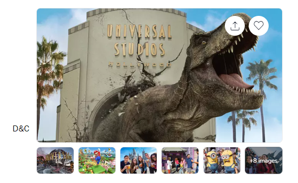 1 and 2 Day Tickets to Universal Studios Hollywood , Ca