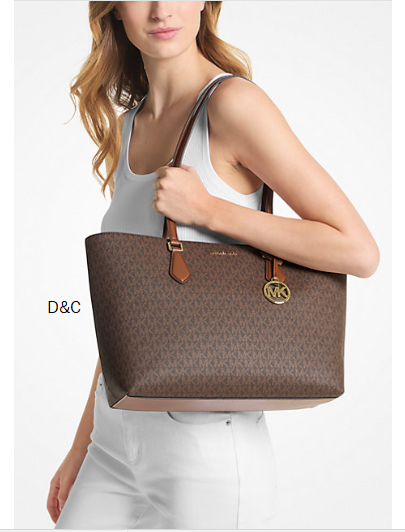 Michael Kors Outlet Sheila Large Signature Logo Tote Bag