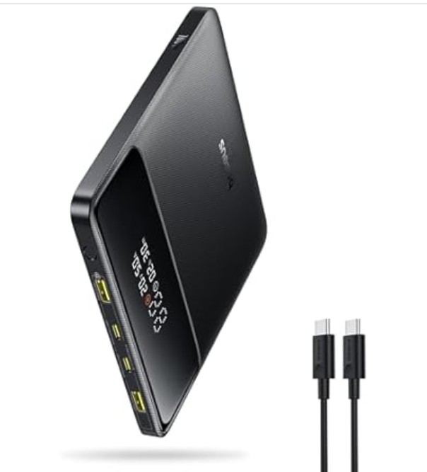 Baseus Laptop Portable Charger 100W 20000mAh, Blade Travel Power Bank Fast Charging 2 USB-C & 2 USB-A Port, Steam Deck Battery Pack for MacBook iPad iPhone 16 Samsung S24 Dell