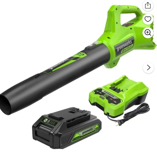 Greenworks 24V Cordless Axial Blower (90 Mph / 320 Cfm) with 2Ah USB Battery & Charger 2415702