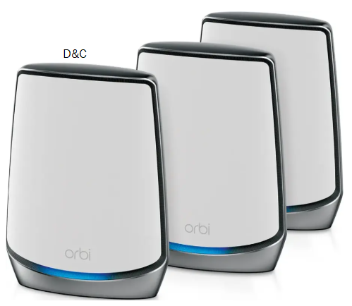 NETGEAR – Orbi 850 Series AX6000 Tri-Band Mesh Wi-Fi 6 System (3-pack) – White