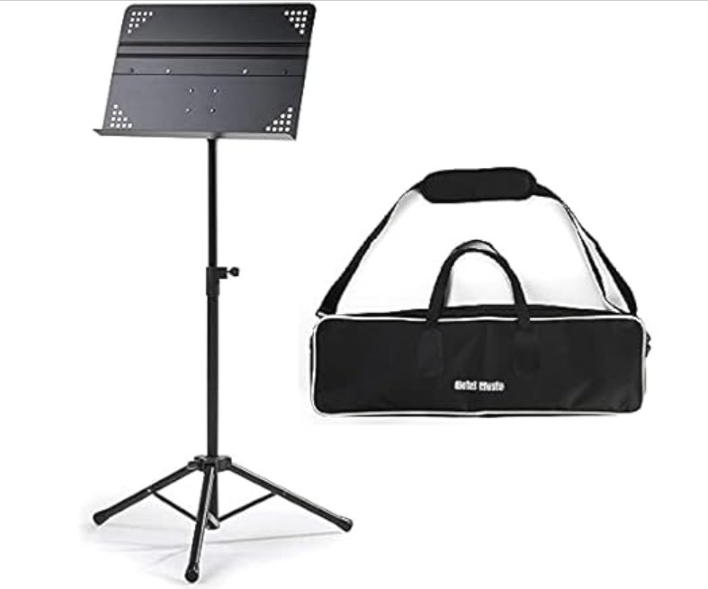 Hola! Music HM-MS+ Professional Folding Orchestra Sheet Music Stand & Carry Bag