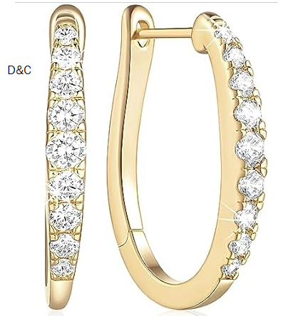 Aidomiya 14k Gold Plated Hoop Earrings 25mm