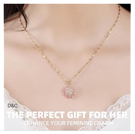 Procci Sunflower Necklace 18K Gold Plated