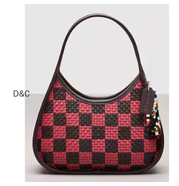coachoutlet Ergo Bag With Woven Checkerboard In Repurposed Leather