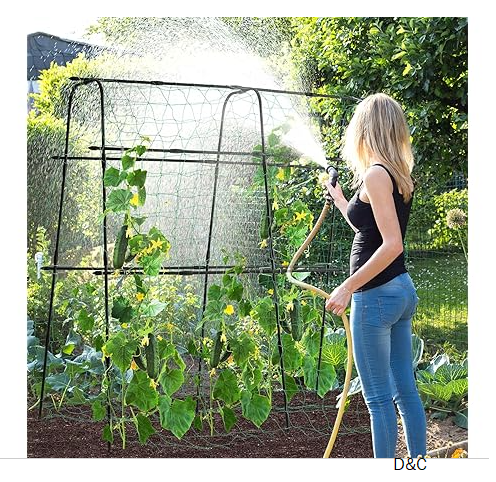 Lalahoni Cucumber Trellis, 5.3×5.3 Feet Metal Garden Arch Plant