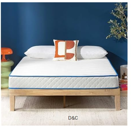 Best Price Mattress 6 or 8 Inch Bonnell Spring Hybrid Mattress, Tight Top, Certified Safe Foams & Fabric, Mattress in a Box