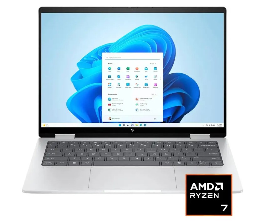 HP – Envy 2-in-1 14″ 2K Touch-Screen Laptop – AMD Ryzen 7 – 16GB Memory – 1TB SSD – Glacier Silver