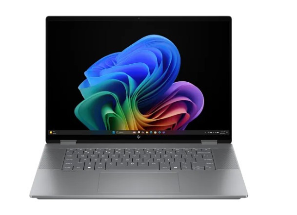 HP OmniBook X Flip 2-in-1 Laptop Next Gen AI 16-ar0087nr 16″, Touch screen, Windows 11 Home, AMD Ryzen™ AI 7, 32GB RAM, 1TB SSD, 3K, Meteor silver