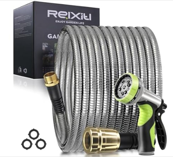 Relxitl Stainless Steel 50FT Garden Hose