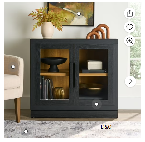 Better Homes & Gardens Ezra Accent Cabinet, Rich Black Finish