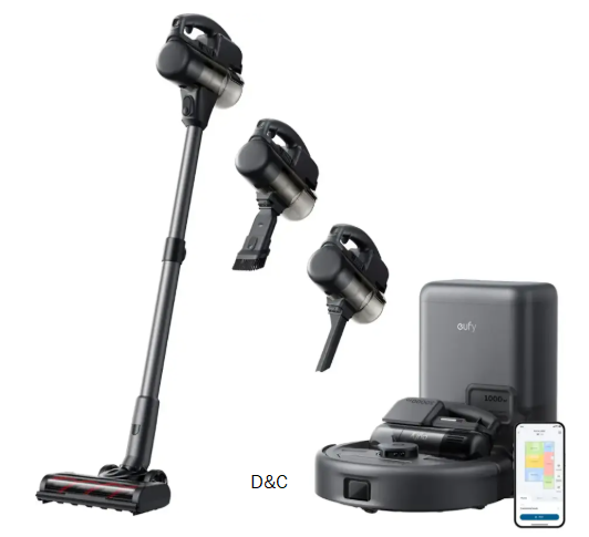 eufy – E20 3-in-1 Wi-Fi Connected Robot Vacuum with Auto Emptying, Powerful Max 30,000 pa and Precise Obstacle Avoidance – Black